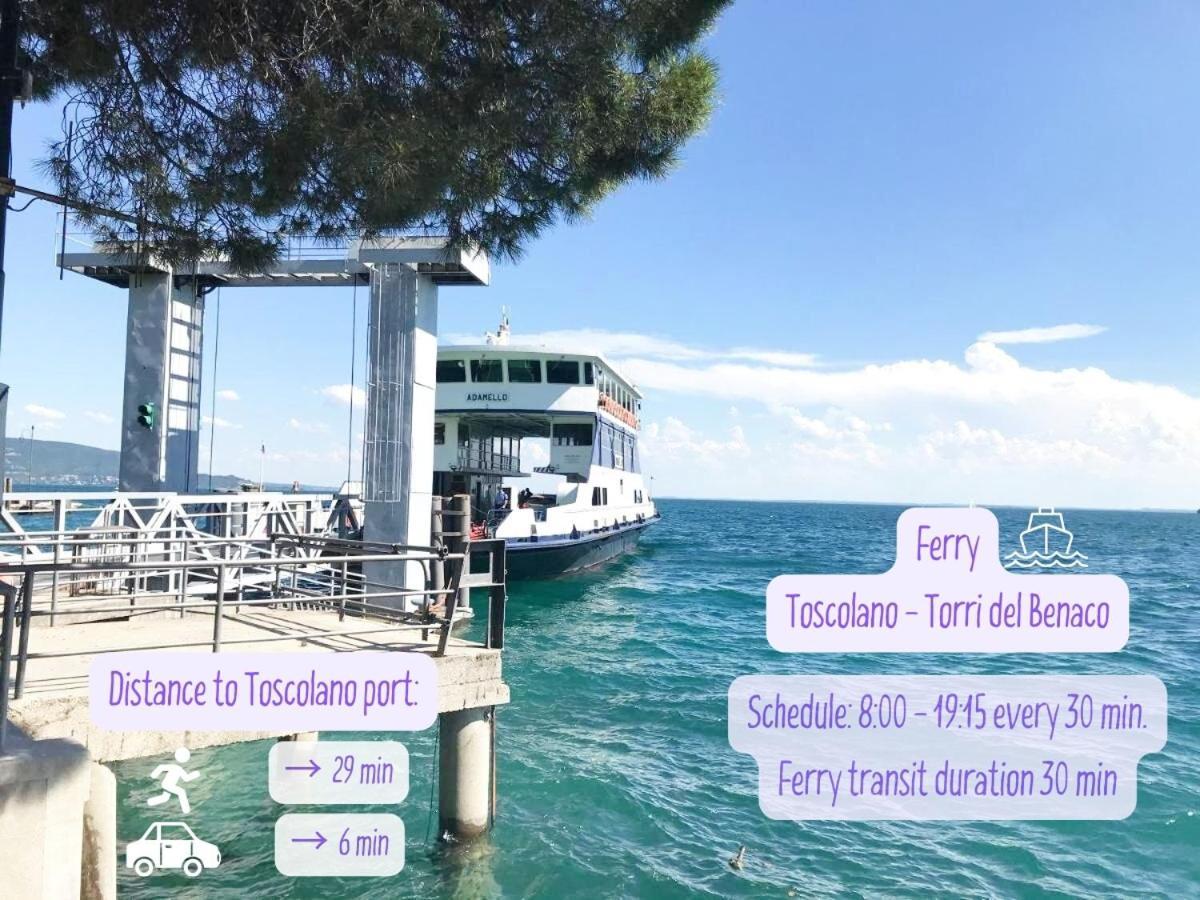Panorama Lake View, Pool & Garden, 2 Bathrooms, Kingsize & Single-Beds, Fast Internet トスコラーノ・マデルノ エクステリア 写真